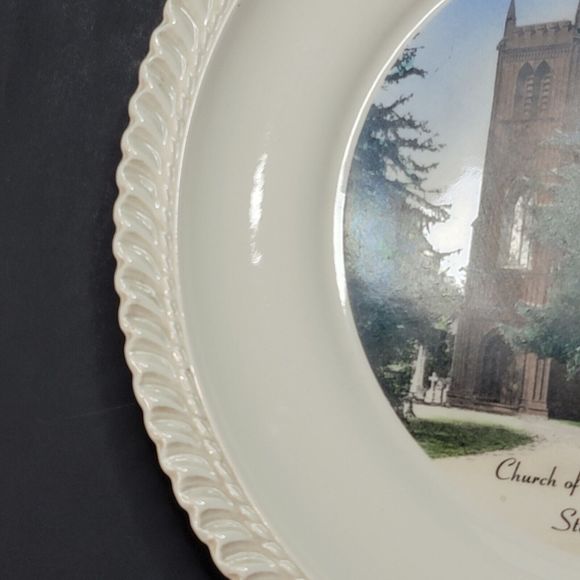 1962 Church of St John the Evangelist Stockport NY Deland Studios Plate VTG - Picture 3 of 7